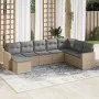 Juego de sofás de jardín con cojines beige 8 pzas ratán PE by , Garden sets - Ref: Foro24-3219349, Price: 490,29 €, Discount: %
