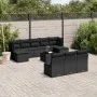 Gartensofagarnitur 11-teilig mit schwarzen Kissen aus synthetischem Rattan von , Gartensets - Ref: Foro24-3218295, Preis: 641...