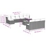Set de sofás de jardín 11 pzas y cojines ratán sintético negro by , Garden sets - Ref: Foro24-3218295, Price: 625,09 €, Disco...