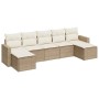 Set sofás de jardín 7 piezas y cojines ratán sintético beige by , Garden sets - Ref: Foro24-3219328, Price: 409,46 €, Discoun...