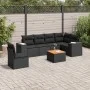 Set de comedor de jardín 7 pzas y cojines ratán sintético negro by , Garden sets - Ref: Foro24-3225467, Price: 501,36 €, Disc...