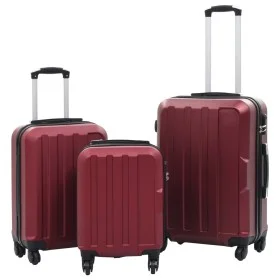 Hard suitcase set trolley wheels 3 pieces red red ABS by vidaXL, Suitcases - Ref: Foro24-91874, Price: 115,56 €, Discount: %
