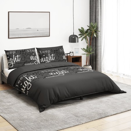 Juego de funda nórdica algodón negro 225x220 cm by , Duvet covers - Ref: Foro24-136535, Price: 22,39 €, Discount: %
