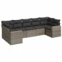 7-teiliges Gartensofa-Set mit grauen PE-Rattan-Kissen. von , Gartensets - Ref: Foro24-3219380, Preis: 442,51 €, Rabatt: %