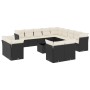 Set sofás de jardín 14 pzas con cojines ratán sintético negro de , Conjuntos de jardín - Ref: Foro24-3250395, Precio: 903,64 ...