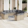 Set sofás de jardín con cojines 13 pzas ratán sintético beige by , Garden sets - Ref: Foro24-3250388, Price: 934,68 €, Discou...