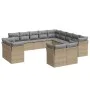Set sofás de jardín con cojines 13 pzas ratán sintético beige by , Garden sets - Ref: Foro24-3250388, Price: 919,56 €, Discou...