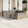 12-teiliges Gartensofa-Set und braune synthetische Rattankissen von , Gartensets - Ref: Foro24-3250258, Preis: 793,07 €, Raba...