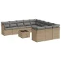 12-teiliges Gartensofa-Set und braune synthetische Rattankissen von , Gartensets - Ref: Foro24-3250258, Preis: 793,06 €, Raba...