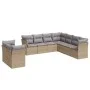 9-teiliges Gartensofa-Set mit beigen synthetischen Rattankissen von , Gartensets - Ref: Foro24-3249678, Preis: 613,60 €, Raba...
