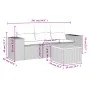 Gartensofa-Set mit Kissen, 4-teilig, beiges synthetisches Rattan von , Gartensets - Ref: Foro24-3257648, Preis: 295,86 €, Rab...