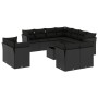 Garden sofa set 12 pieces with black synthetic rattan cushions by , Garden sets - Ref: Foro24-3250354, Price: 880,94 €, Disco...
