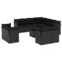 Gartensofa-Set 12-teilig mit schwarzen synthetischen Rattankissen von , Gartensets - Ref: Foro24-3250354, Preis: 851,51 €, Ra...