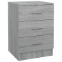 Mesita de noche madera contrachapada gris Sonoma 38x35x56 cm de vidaXL, Mesitas de noche - Ref: Foro24-815323, Precio: 67,20 ...