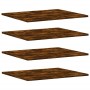 Wandregale, 4 Stück, Holzwerkstoff, Raucheiche, 60 x 50 x 1,5 cm von , Regale und Regale - Ref: Foro24-838249, Preis: 39,58 €...