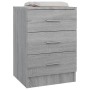 Mesita de noche madera contrachapada gris Sonoma 38x35x56 cm de vidaXL, Mesitas de noche - Ref: Foro24-815323, Precio: 67,20 ...