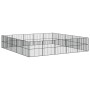 Corralito para perros con 20 paneles acero galvanizado negro de , Casetas para perros - Ref: Foro24-3209556, Precio: 492,34 €...