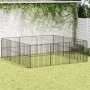 Hundelaufstall mit 12 schwarz verzinkten Stahlplatten von , Hundehütten - Ref: Foro24-3209554, Preis: 297,55 €, Rabatt: %