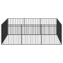 Corralito para perros con 12 paneles acero galvanizado negro de , Casetas para perros - Ref: Foro24-3209554, Precio: 297,43 €...