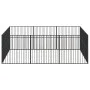 Hundelaufstall mit 12 schwarz verzinkten Stahlplatten von , Hundehütten - Ref: Foro24-3209554, Preis: 297,55 €, Rabatt: %