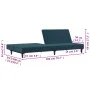 2-Sitzer-Schlafsofa aus blauem Samt von , Sofas - Ref: Foro24-375731, Preis: 227,48 €, Rabatt: %