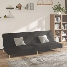 2 seater black fabric sofa bed by , Sofas - Ref: Foro24-375725, Price: 237,90 €, Discount: %