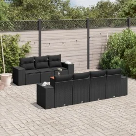 8-piece garden sofa set and black synthetic rattan cushions by , Garden sets - Ref: Foro24-3225348, Price: 608,88 €, Discount: %