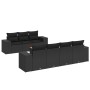 8-piece garden sofa set and black synthetic rattan cushions by , Garden sets - Ref: Foro24-3225348, Price: 573,99 €, Discount: %