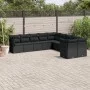 Gartensofa-Set 10-teilig mit schwarzen synthetischen Rattankissen von , Gartensets - Ref: Foro24-3218235, Preis: 659,63 €, Ra...