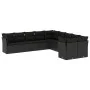Garden sofa set 10 pieces with black synthetic rattan cushions by , Garden sets - Ref: Foro24-3218235, Price: 661,92 €, Disco...