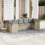 7-piece garden sofa set and beige synthetic rattan cushions by , Garden sets - Ref: Foro24-3218119, Price: 445,18 €, Discount: %