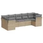 7-piece garden sofa set and beige synthetic rattan cushions by , Garden sets - Ref: Foro24-3218119, Price: 445,18 €, Discount: %