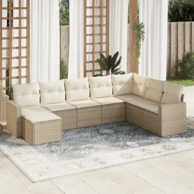 Garden sofa set with beige cushions 8 pcs PE rattan by , Garden sets - Ref: Foro24-3219348, Price: 545,52 €, Discount: %