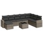 9-teiliges Gartenmöbel-Set und graue synthetische Rattankissen von , Gartensets - Ref: Foro24-3219360, Preis: 520,98 €, Rabat...