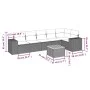 7-piece garden dining set and black synthetic rattan cushions by , Garden sets - Ref: Foro24-3225453, Price: 501,71 €, Discou...
