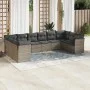 10-teilige Gartensofagarnitur mit grauen synthetischen Rattankissen von , Gartensets - Ref: Foro24-3218200, Preis: 581,76 €, ...
