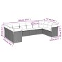 10-piece garden sofa set with gray synthetic rattan cushions by , Garden sets - Ref: Foro24-3218200, Price: 582,09 €, Discoun...