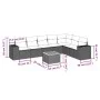 8-piece garden sofa set and gray synthetic rattan cushions by , Garden sets - Ref: Foro24-3225479, Price: 496,22 €, Discount: %