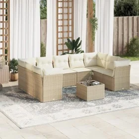 Garden sofa set with beige cushions 10 pieces synthetic rattan by , Garden sets - Ref: Foro24-3218138, Price: 660,20 €, Disco...