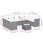 Gartensofa-Set mit beigen Kissen, 10-teilig, synthetisches Rattan von , Gartensets - Ref: Foro24-3218138, Preis: 646,33 €, Ra...