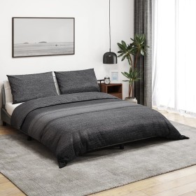 Dunkelgraues Bettbezug-Set aus Baumwolle, 225 x 220 cm von , Bettbezüge - Ref: Foro24-136490, Preis: 28,57 €, Rabatt: %