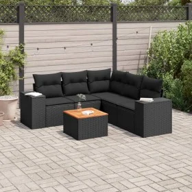 6-piece garden sofa set and black synthetic rattan cushions by , Garden sets - Ref: Foro24-3225439, Price: 432,20 €, Discount: %