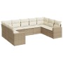 9-piece garden sofa set with beige synthetic rattan cushions by , Garden sets - Ref: Foro24-3219388, Price: 592,48 €, Discoun...
