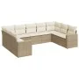 9-piece garden sofa set with beige synthetic rattan cushions by , Garden sets - Ref: Foro24-3219388, Price: 617,18 €, Discoun...