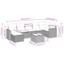 Gartensofa-Set mit beigen Kissen 8 Stück PE-Rattan von , Gartensets - Ref: Foro24-3219278, Preis: 499,45 €, Rabatt: %
