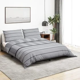 Graues Bettbezug-Set aus Baumwolle, 260 x 240 cm von , Bettbezüge - Ref: Foro24-136438, Preis: 33,66 €, Rabatt: %