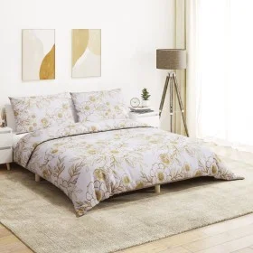 Bettwäscheset aus weißer und brauner Baumwolle, 200 x 200 cm von , Bettbezüge - Ref: Foro24-136406, Preis: 24,20 €, Rabatt: %