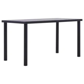 Black and concrete gray MDF dining table 140x70x75 cm by vidaXL, Kitchen and dining tables - Ref: Foro24-281858, Price: 160,2...