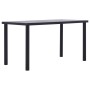 Black and concrete gray MDF dining table 140x70x75 cm by vidaXL, Kitchen and dining tables - Ref: Foro24-281858, Price: 162,6...