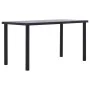 Black and concrete gray MDF dining table 140x70x75 cm by vidaXL, Kitchen and dining tables - Ref: Foro24-281858, Price: 160,2...